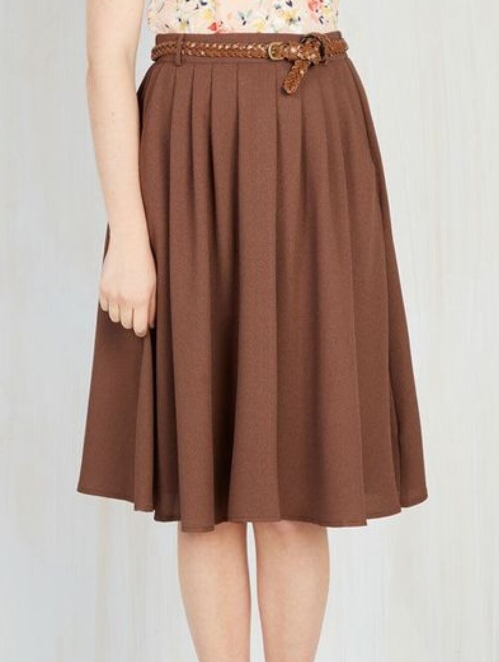 Breahtaking Tiger Lilies Skirt in Cafe Latte  Size LARGE
